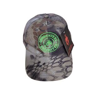Kryptek Highlander Camo Cowhunters Unlimited Trucker Hat Neon Green Patch NWT